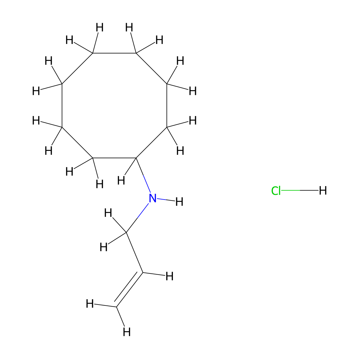 N-(prop-2-en-1-yl)cyclooctanamine hydrochloride molecular structure, CAS 1803603-52-2