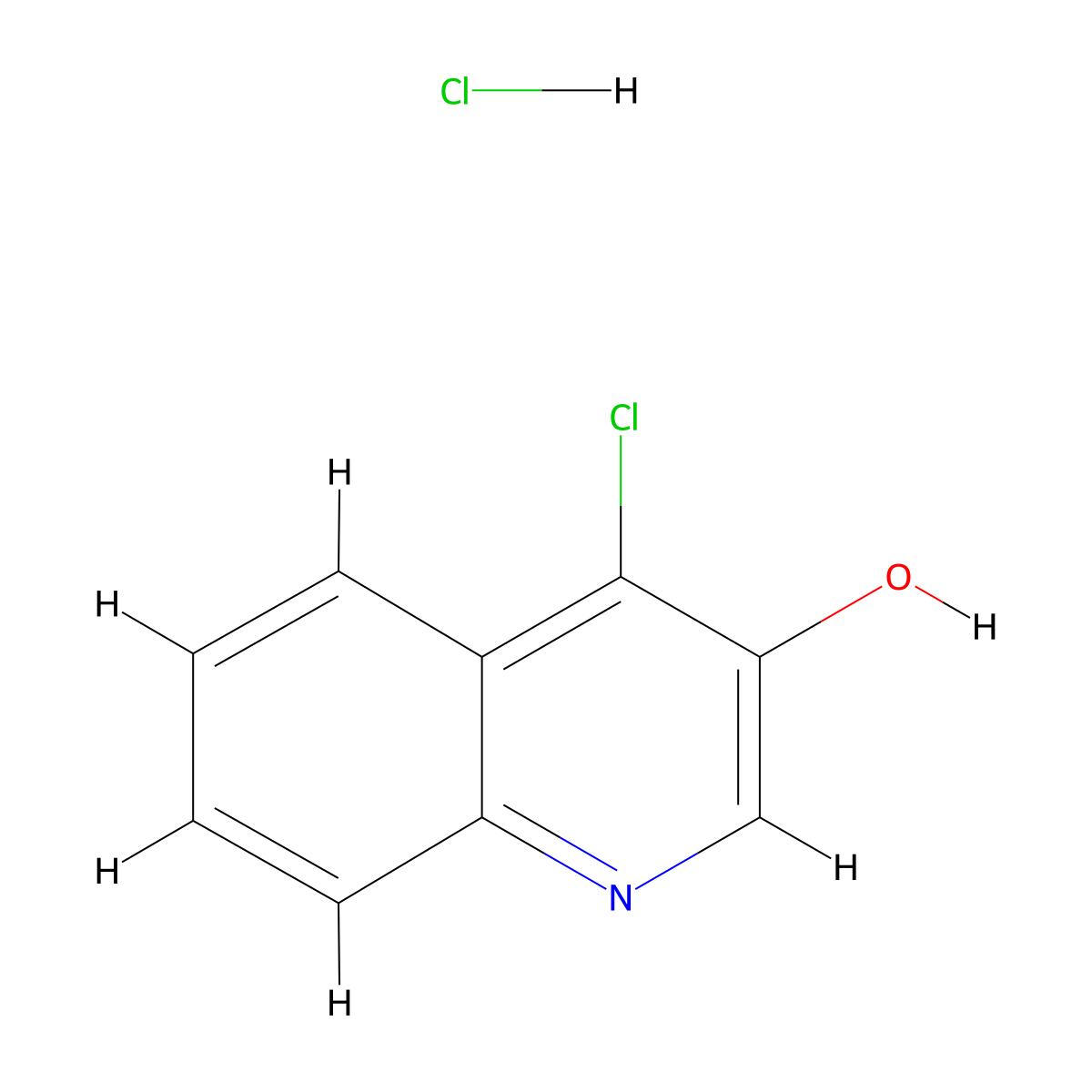 4-Chloroquinolin-3-ol hydrochloride molecular structure, CAS 1803603-55-5