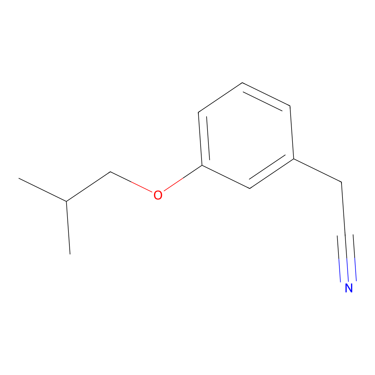 2-[3-(2-Methylpropoxy)phenyl]acetonitrile molecular structure, CAS 1803603-66-8