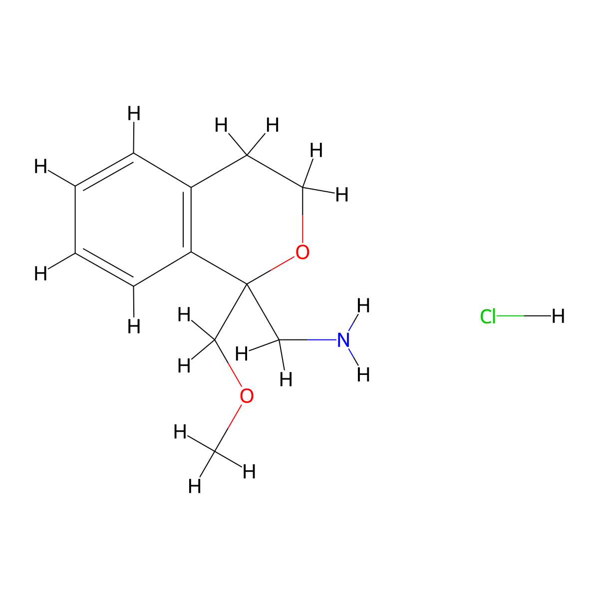 [1-(methoxymethyl)-3,4-dihydro-1H-2-benzopyran-1-yl]methanamine hydrochloride molecular structure, CAS 1803603-73-7