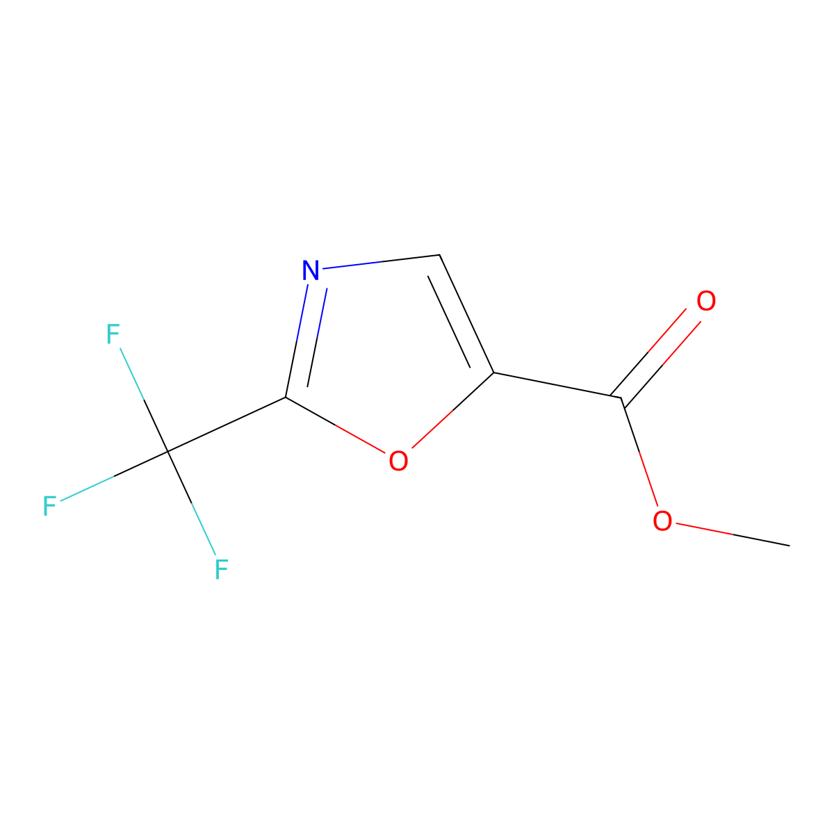 Methyl 2-(trifluoromethyl)-1,3-oxazole-5-carboxylate molecular structure, CAS 1803603-75-9