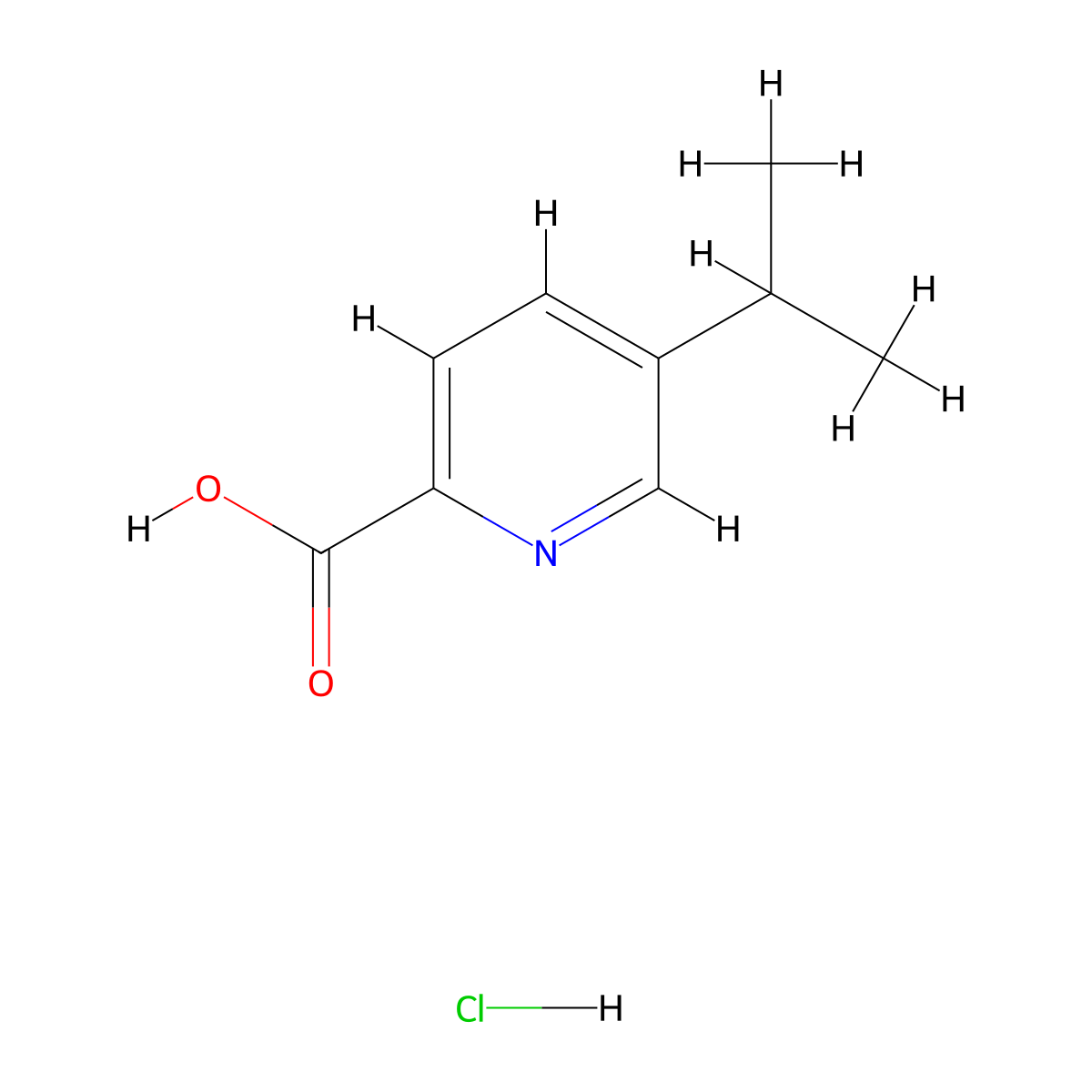5-(Propan-2-yl)pyridine-2-carboxylic acid hydrochloride molecular structure, CAS 1803603-79-3