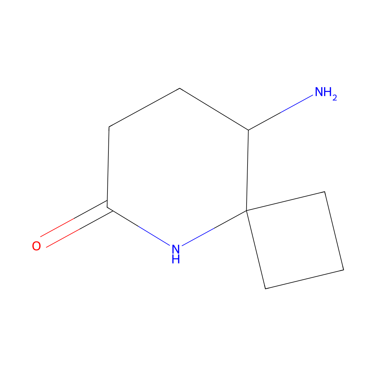 9-Amino-5-azaspiro(3.5)nonan-6-one molecular structure, CAS 1803603-81-7