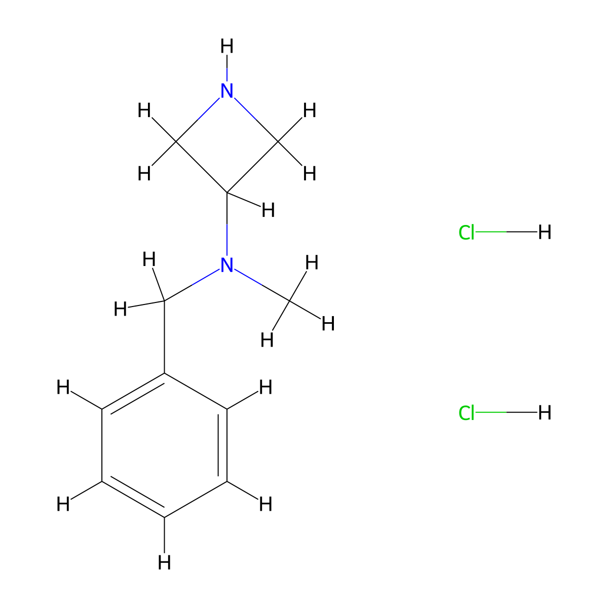 N-benzyl-N-methylazetidin-3-amine dihydrochloride molecular structure, CAS 1803604-02-5