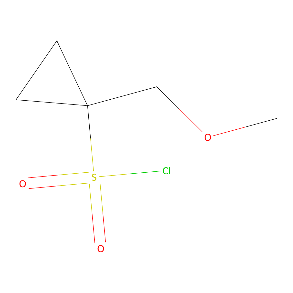 1-(Methoxymethyl)cyclopropane-1-sulfonyl chloride molecular structure, CAS 1803604-14-9