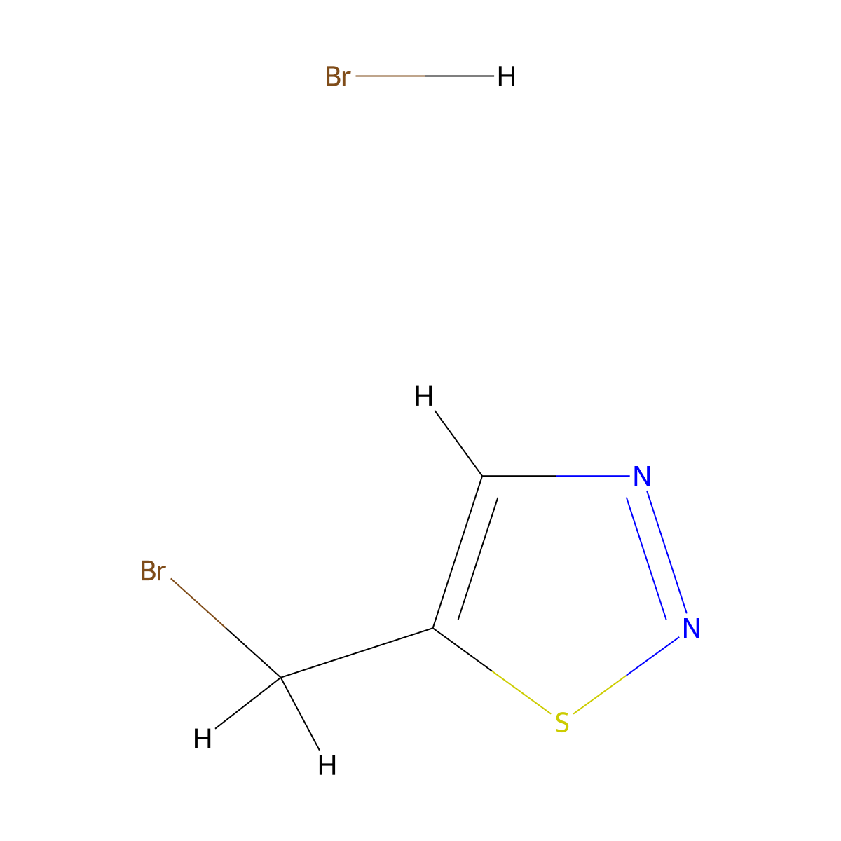 5-(Bromomethyl)-1,2,3-thiadiazole hydrobromide molecular structure, CAS 1803604-18-3