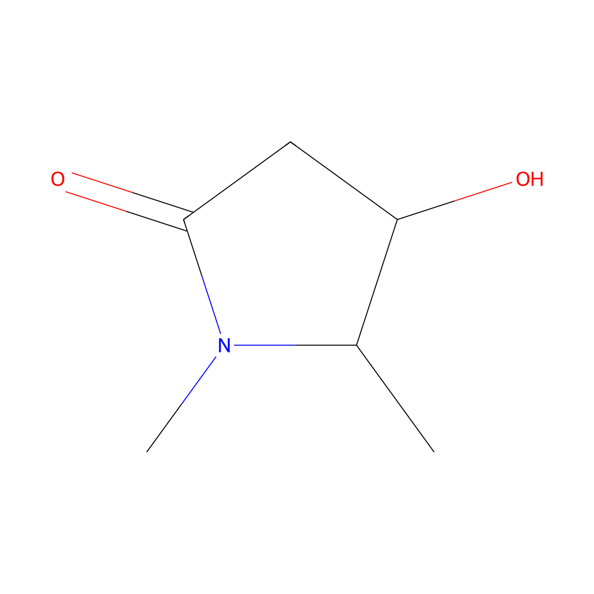 4-Hydroxy-1,5-dimethylpyrrolidin-2-one molecular structure, CAS 1803604-23-0
