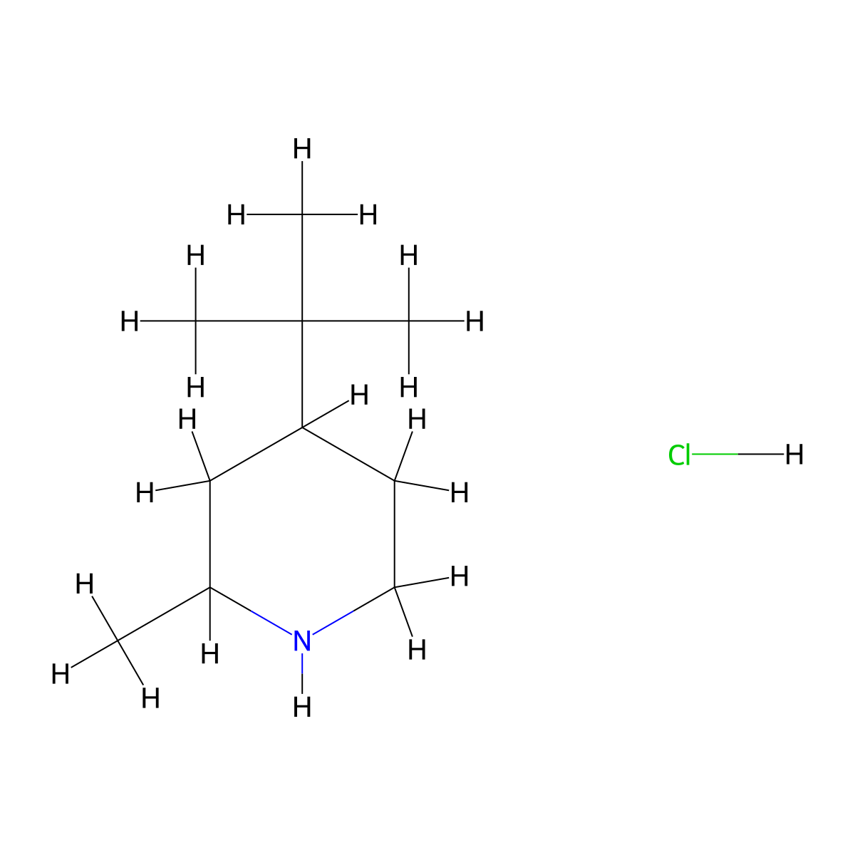 4-Tert-butyl-2-methylpiperidine hydrochloride molecular structure, CAS 1803604-26-3