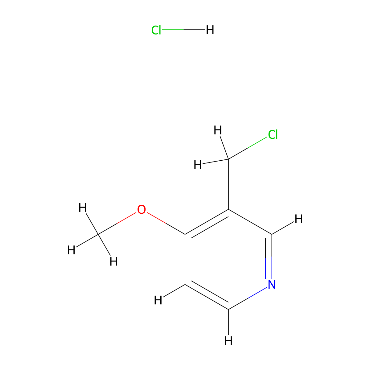 3-(Chloromethyl)-4-methoxypyridine hydrochloride molecular structure, CAS 1803604-29-6