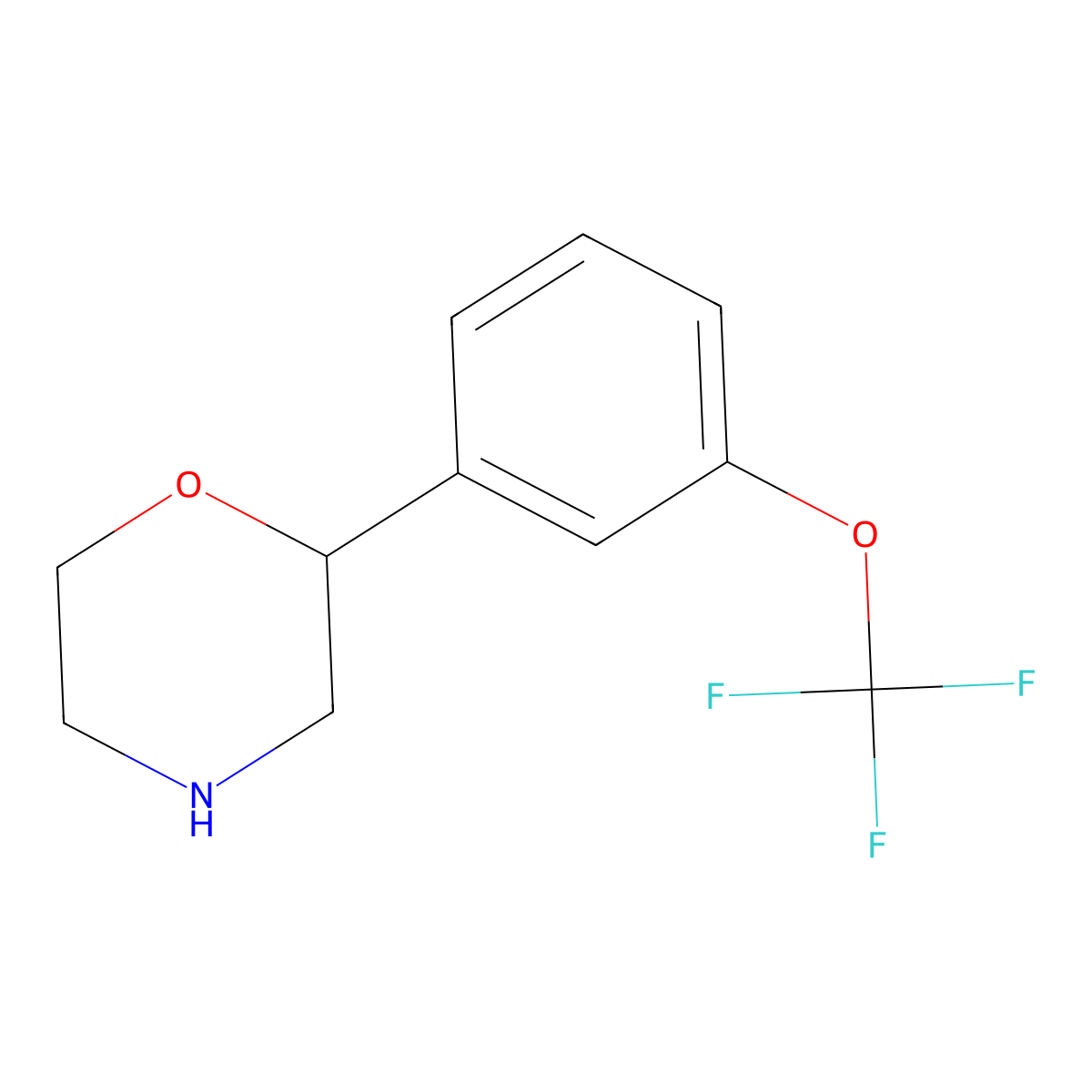 2-[3-(Trifluoromethoxy)phenyl]morpholine molecular structure, CAS 1803604-31-0