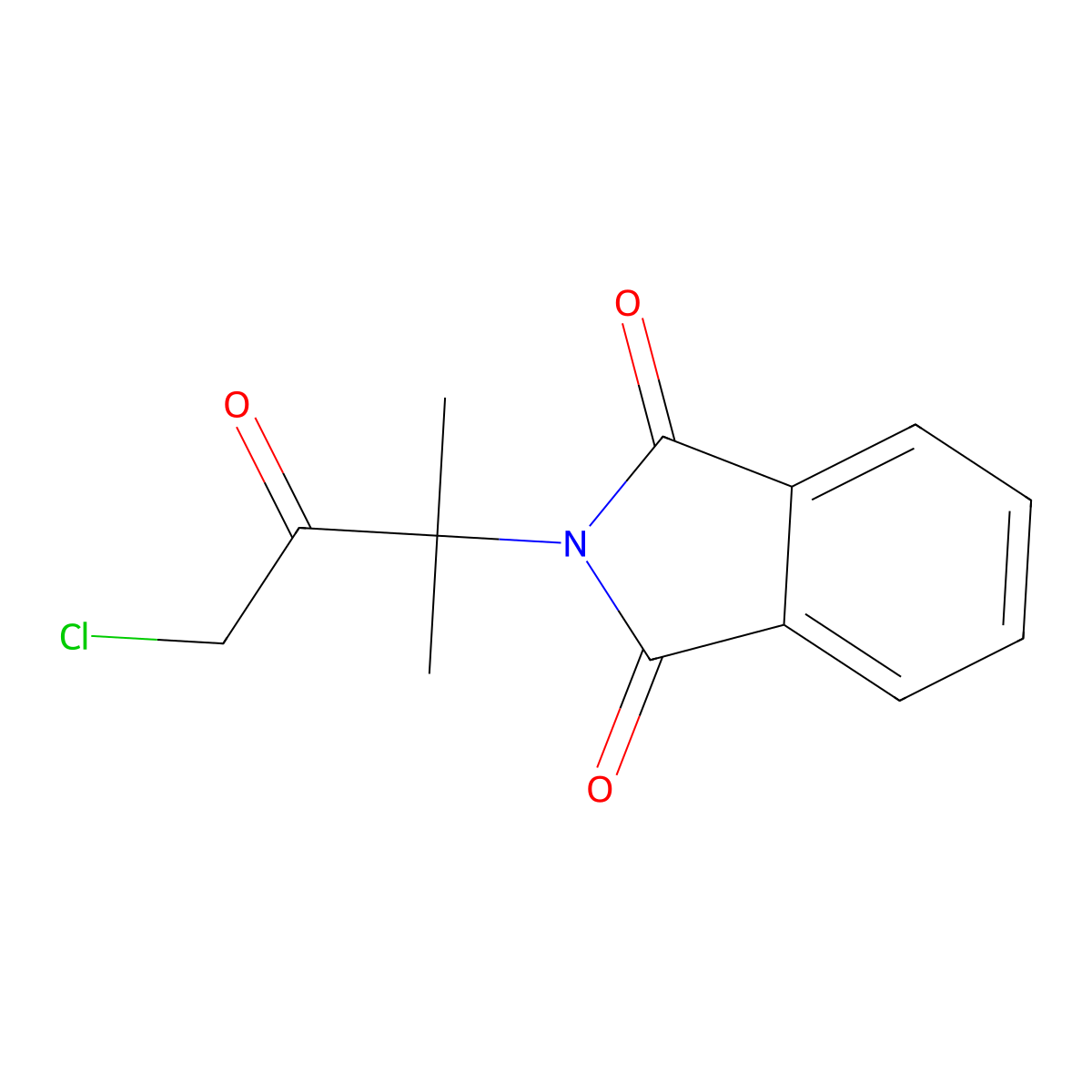 2-(4-chloro-2-methyl-3-oxobutan-2-yl)-2,3-dihydro-1H-isoindole-1,3-dione molecular structure, CAS 1803604-32-1