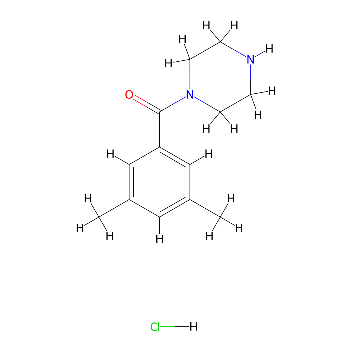 1-(3,5-Dimethylbenzoyl)piperazine hydrochloride molecular structure, CAS 1803604-33-2