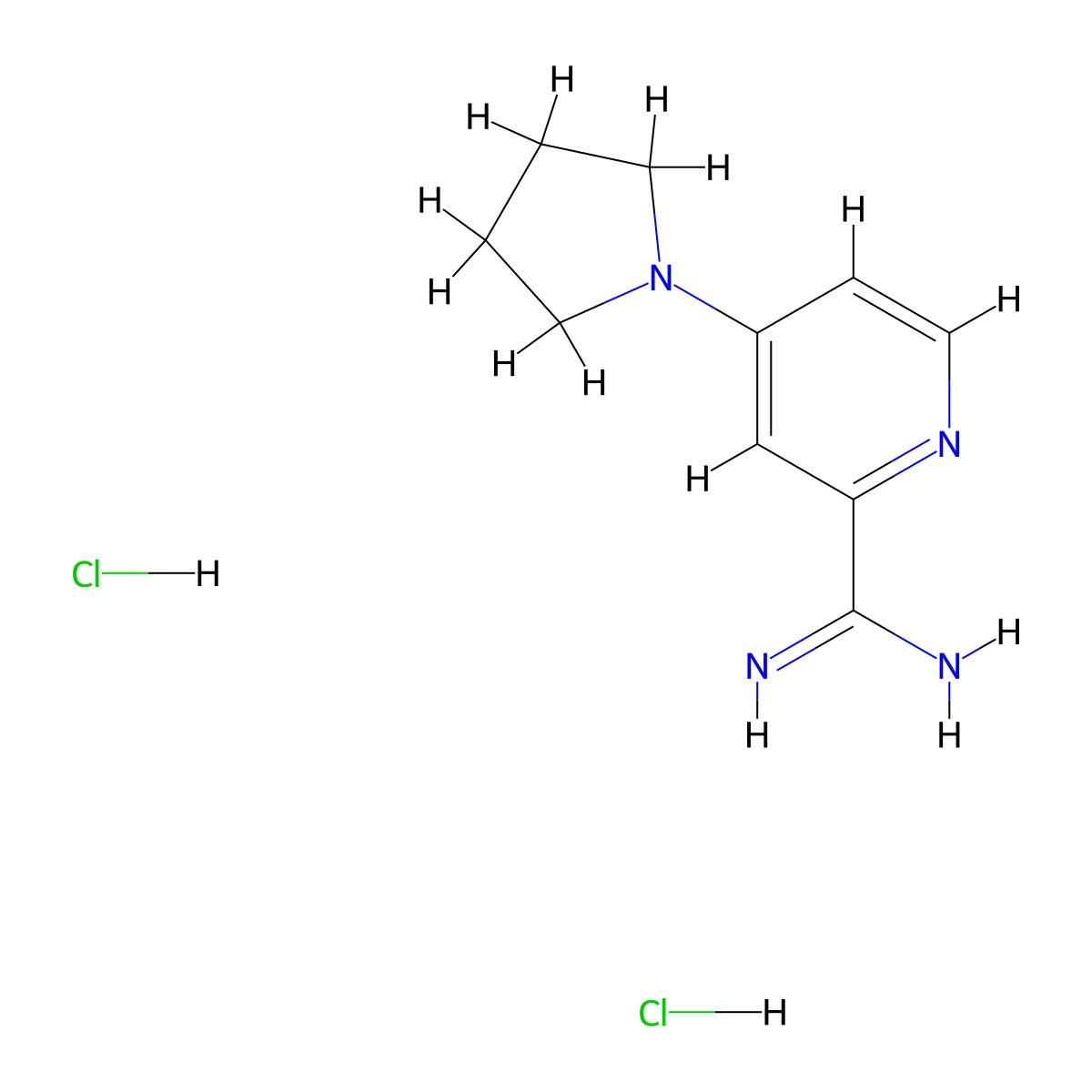 4-(Pyrrolidin-1-yl)pyridine-2-carboximidamide dihydrochloride molecular structure, CAS 1803604-36-5