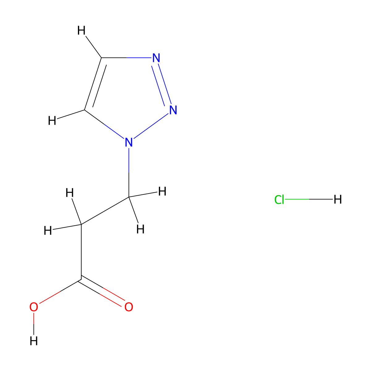 3-(1H-1,2,3-triazol-1-yl)propanoic acid hydrochloride molecular structure, CAS 1803604-38-7