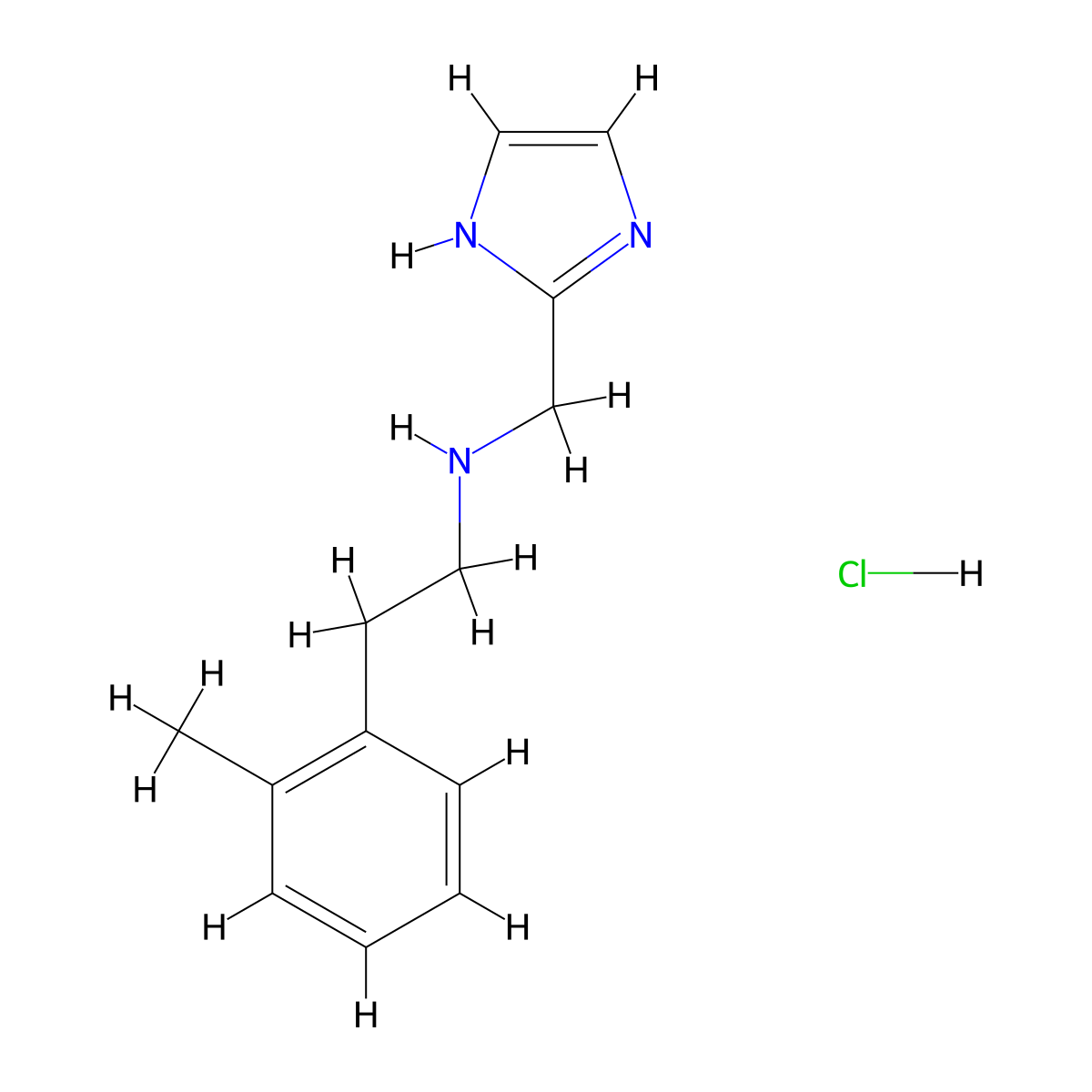 (1H-imidazol-2-ylmethyl)[2-(2-methylphenyl)ethyl]amine hydrochloride molecular structure, CAS 1803604-53-6
