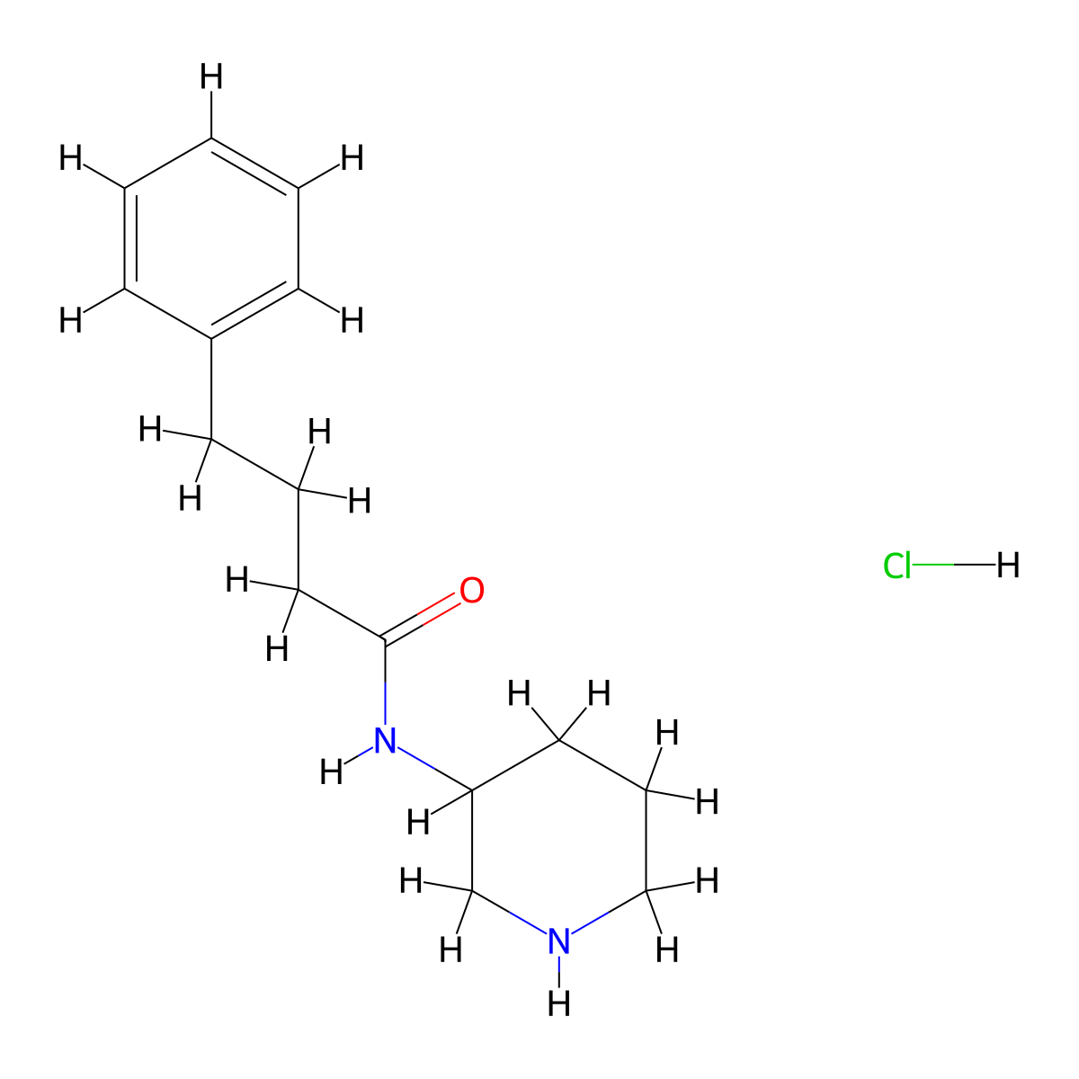 4-phenyl-N-(piperidin-3-yl)butanamide hydrochloride molecular structure, CAS 1803604-55-8