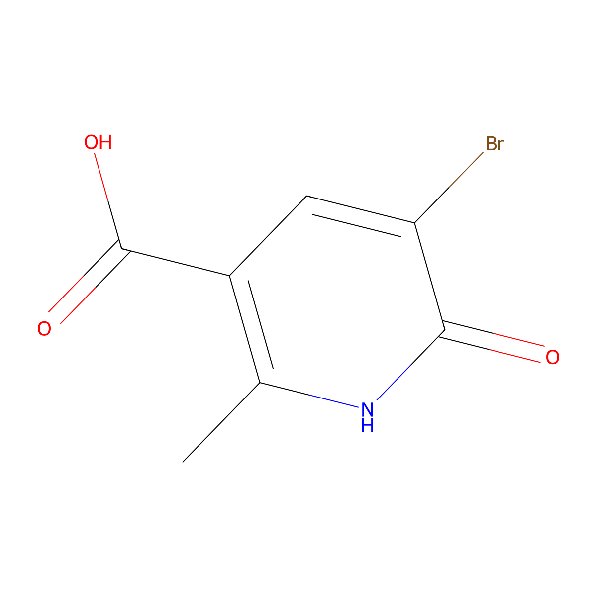 5-Bromo-6-hydroxy-2-methylpyridine-3-carboxylic acid molecular structure, CAS 1803604-56-9