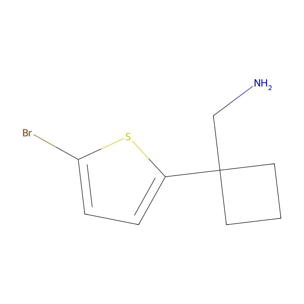 [1-(5-Bromothiophen-2-yl)cyclobutyl]methanamine molecular structure, CAS 1803604-58-1