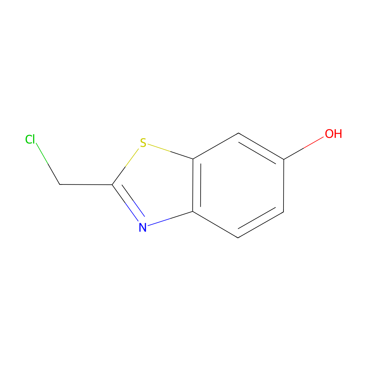 2-(Chloromethyl)-1,3-benzothiazol-6-ol molecular structure, CAS 1803604-69-4