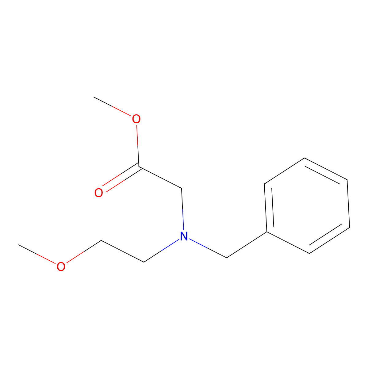 Methyl 2-[benzyl(2-methoxyethyl)amino]acetate molecular structure, CAS 1803604-97-8