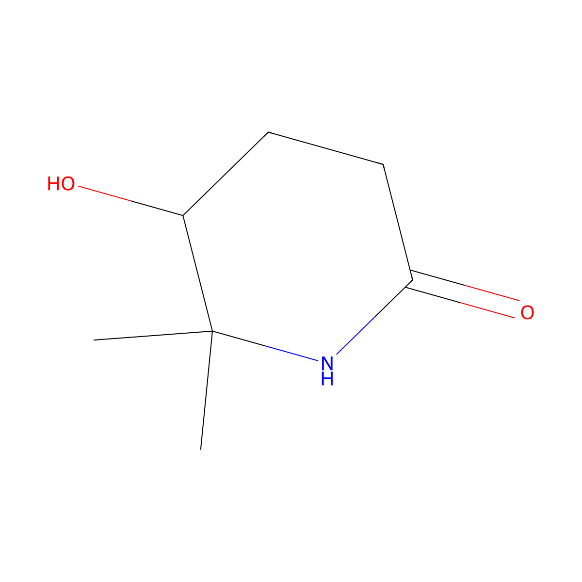 5-Hydroxy-6,6-dimethylpiperidin-2-one molecular structure, CAS 1803605-14-2
