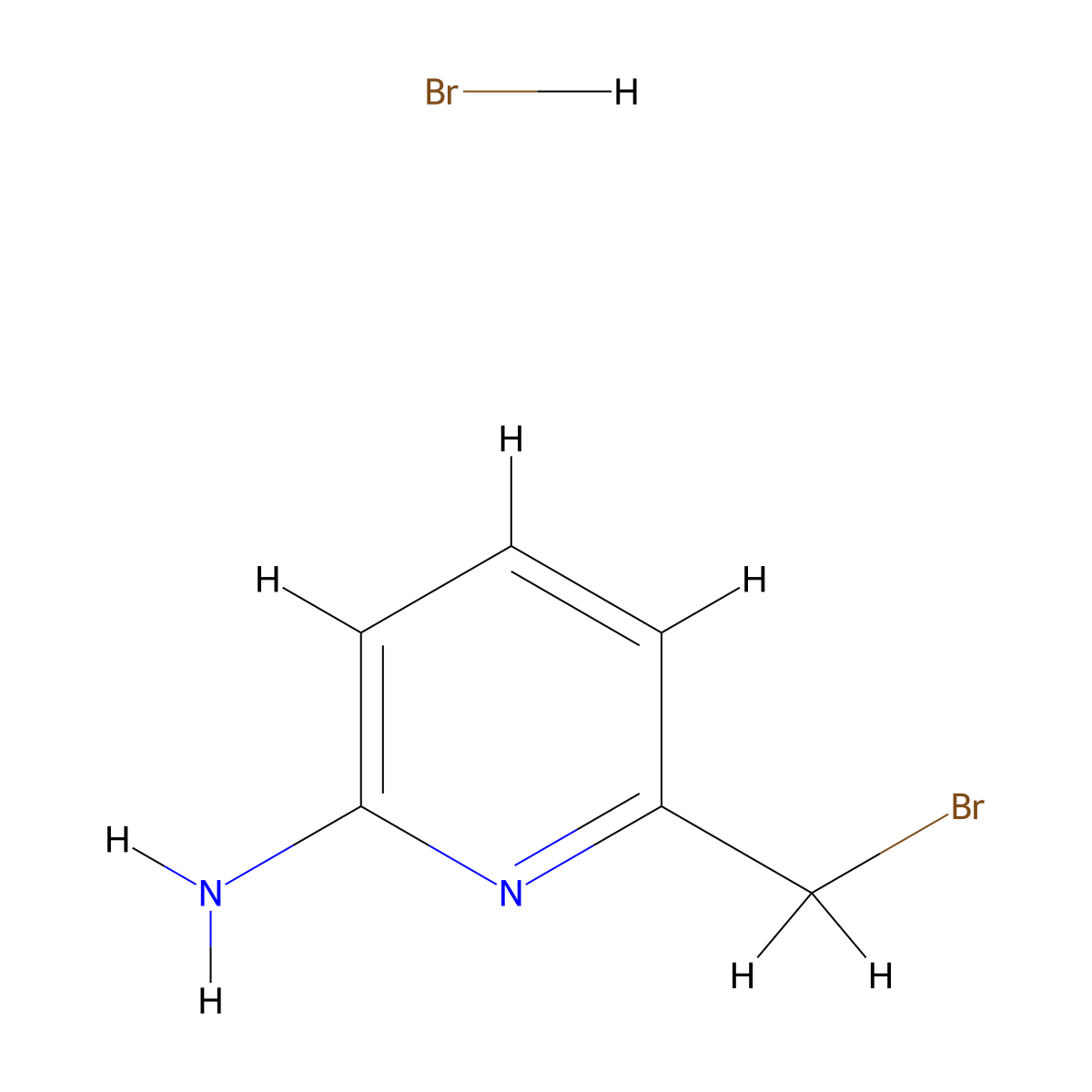 6-(Bromomethyl)pyridin-2-amine hydrobromide molecular structure, CAS 1803605-17-5