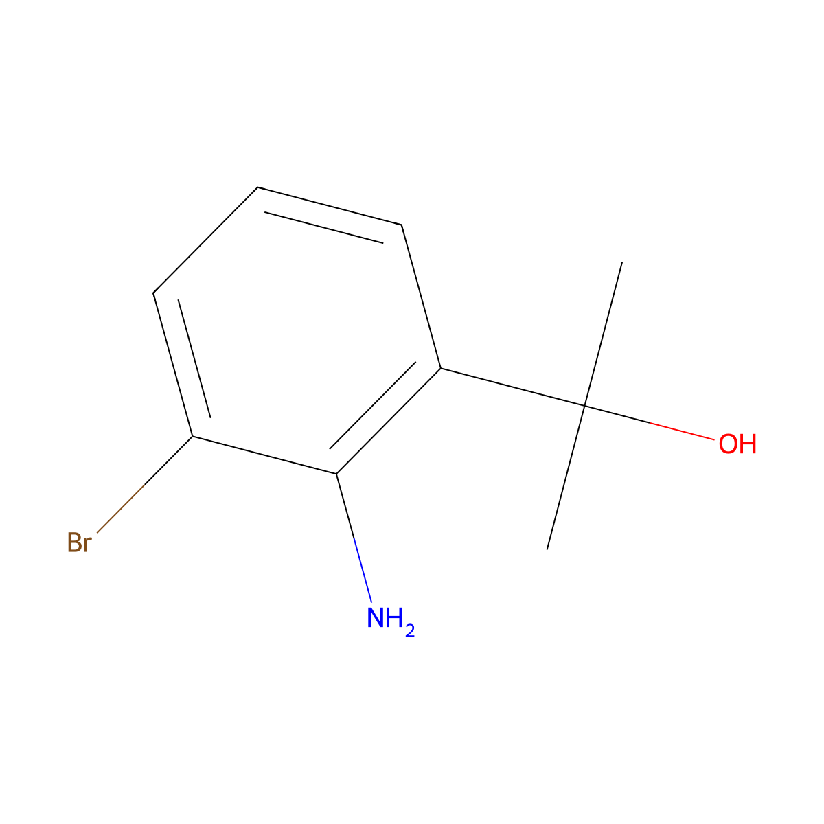 2-(2-Amino-3-bromophenyl)propan-2-ol molecular structure, CAS 1803605-28-8