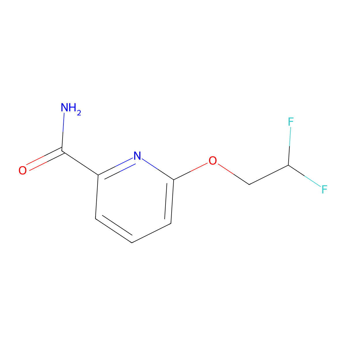 6-(2,2-Difluoroethoxy)pyridine-2-carboxamide molecular structure, CAS 1803605-31-3