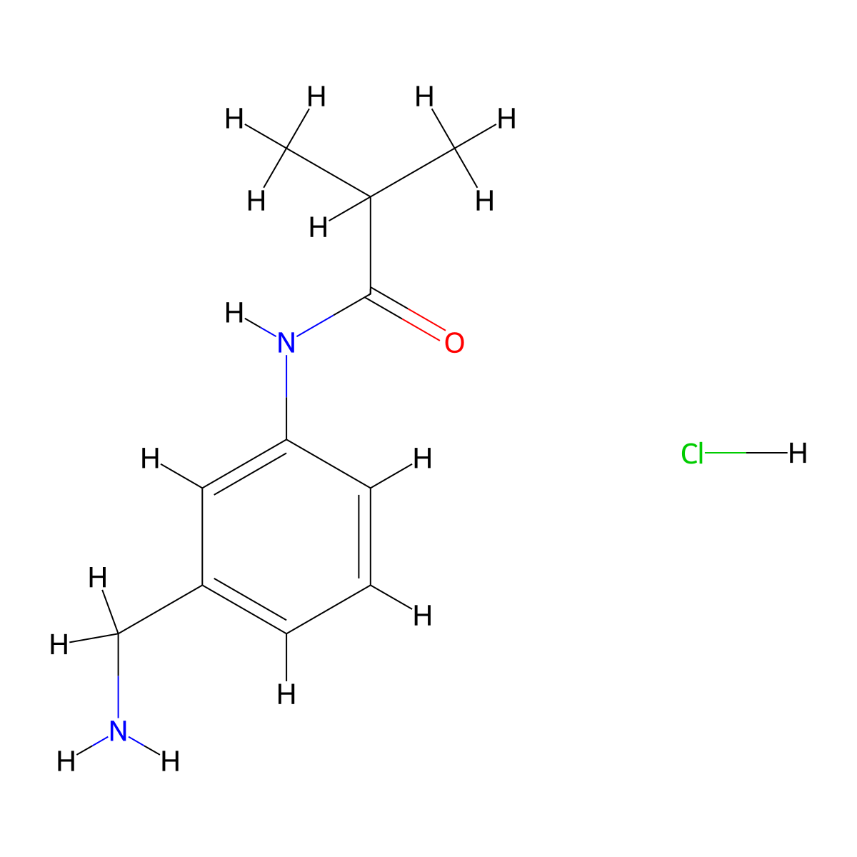N-[3-(aminomethyl)phenyl]-2-methylpropanamide hydrochloride molecular structure, CAS 1803605-35-7