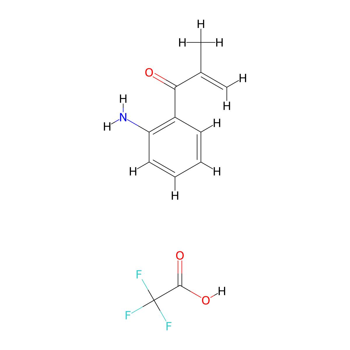 1-(2-Aminophenyl)-2-methylprop-2-en-1-one; trifluoroacetic acid molecular structure, CAS 1803605-37-9