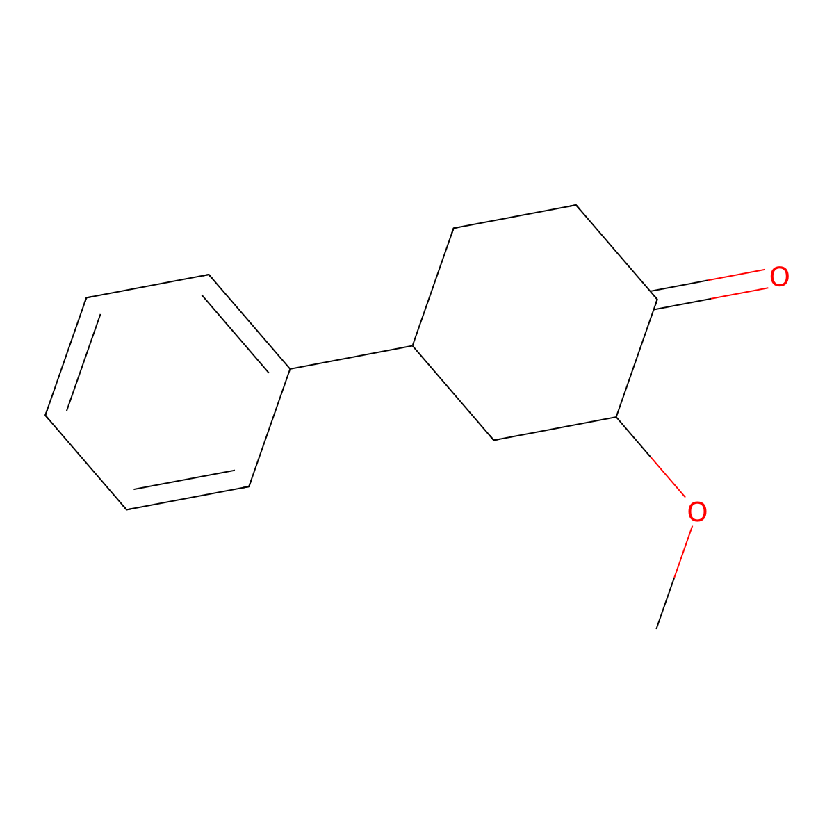 2-Methoxy-4-phenylcyclohexan-1-one molecular structure, CAS 1803605-45-9