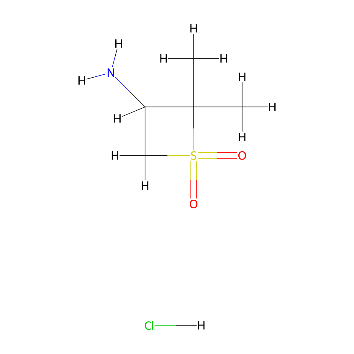 3-Amino-2,2-dimethylthietane 1,1-dioxide hydrochloride molecular structure, CAS 1803605-50-6