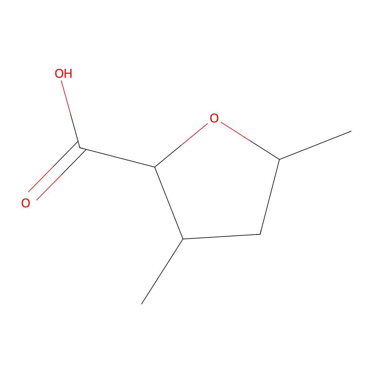 3,5-Dimethyloxolane-2-carboxylic acid molecular structure, CAS 1803605-53-9