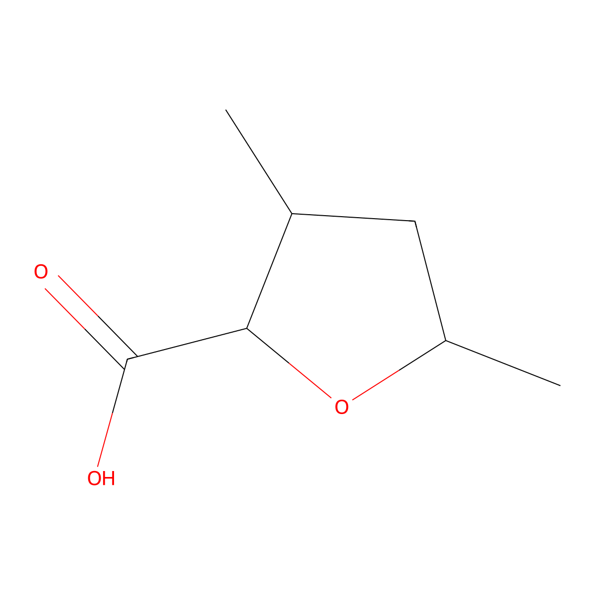3,5-Dimethyloxolane-2-carboxylic acid molecular structure, CAS 1803605-53-9