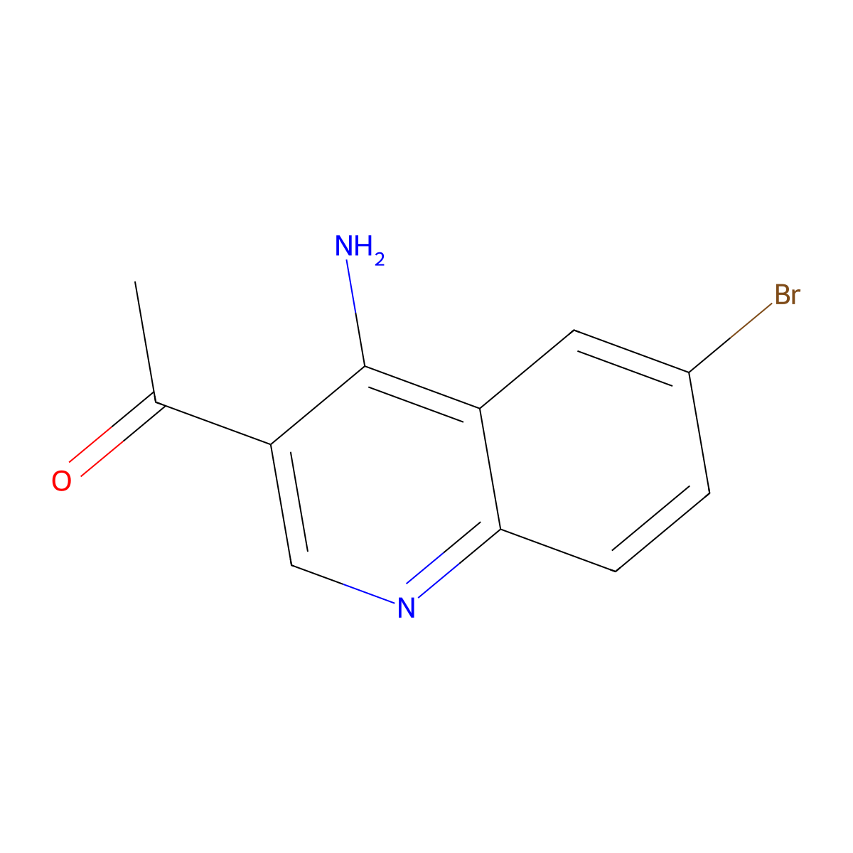1-(4-Amino-6-bromoquinolin-3-yl)ethan-1-one molecular structure, CAS 1803605-58-4