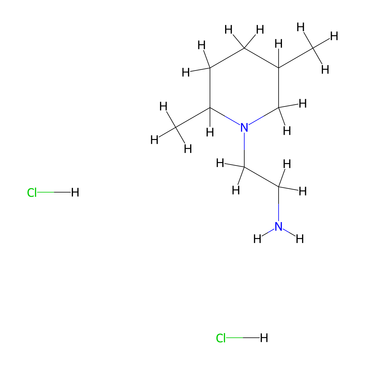 2-(2,5-Dimethylpiperidin-1-yl)ethan-1-amine dihydrochloride molecular structure, CAS 1803605-66-4
