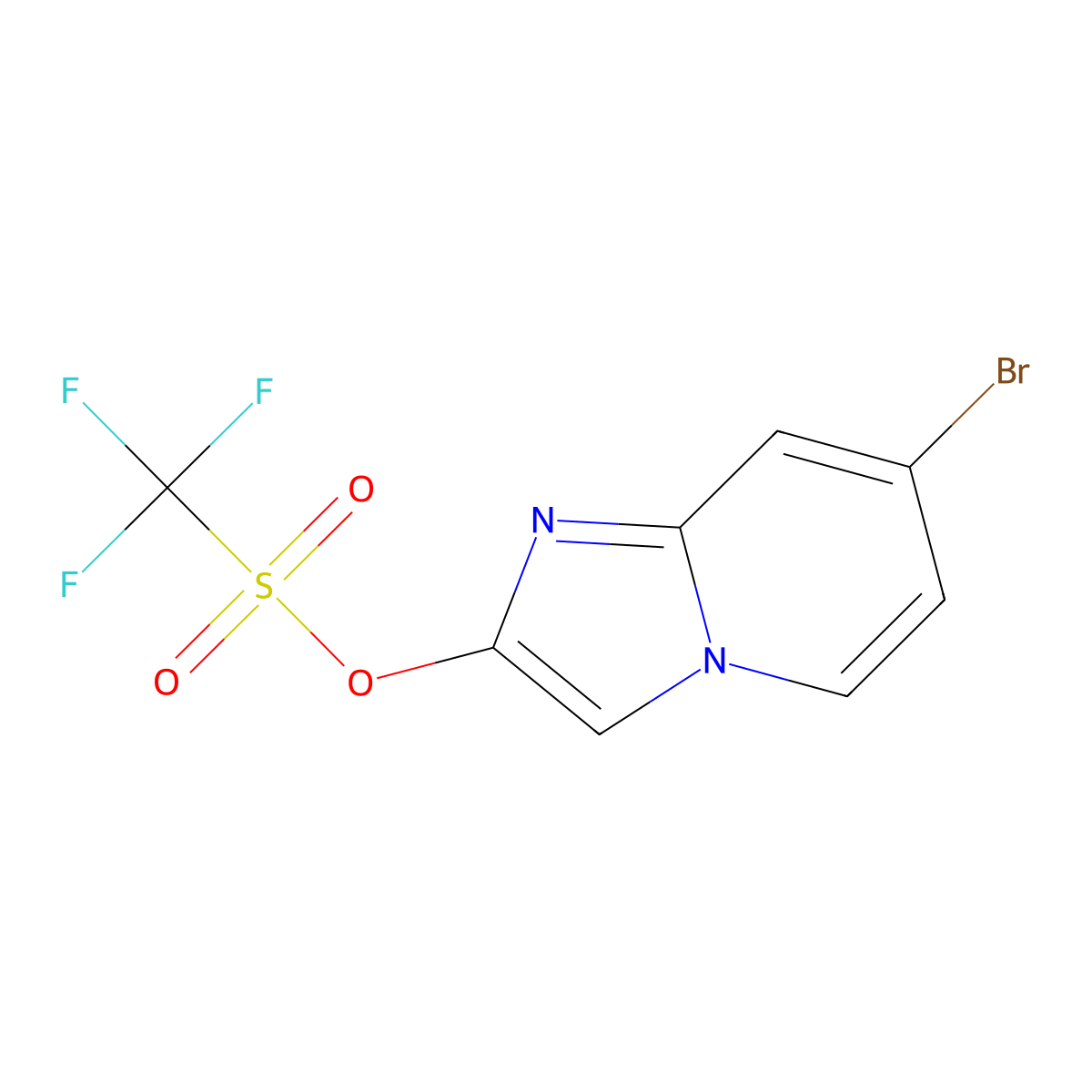 7-Bromoimidazo[1,2-a]pyridin-2-yl trifluoromethanesulfonate molecular structure, CAS 1803605-72-2