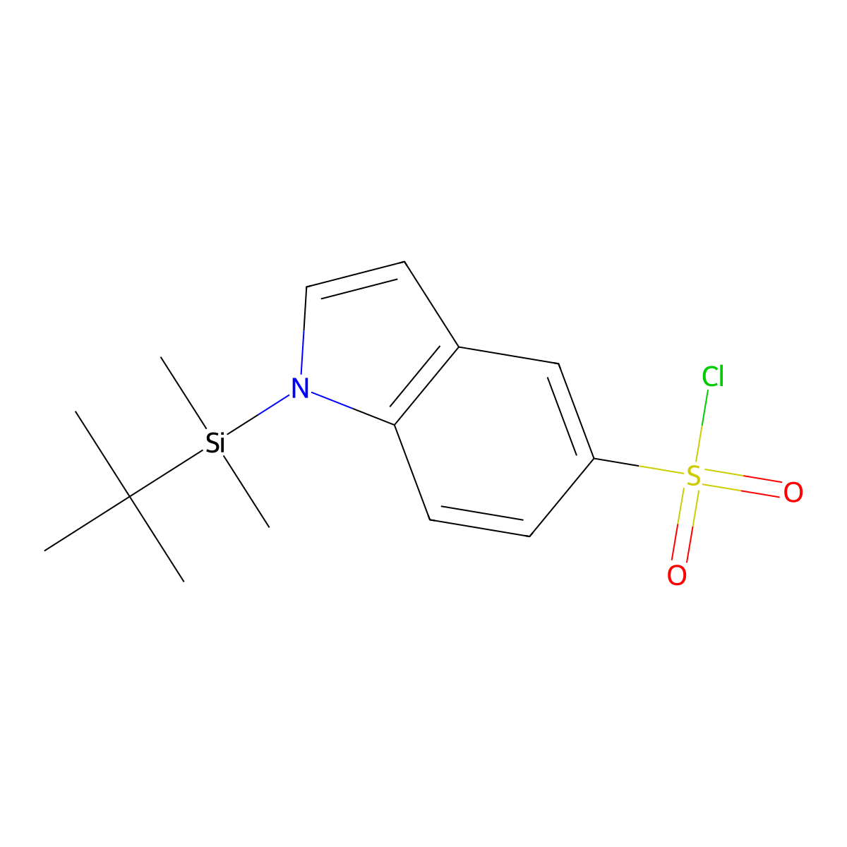 1-(tert-butyldimethylsilyl)-1H-indole-5-sulfonyl chloride molecular structure, CAS 1803605-75-5