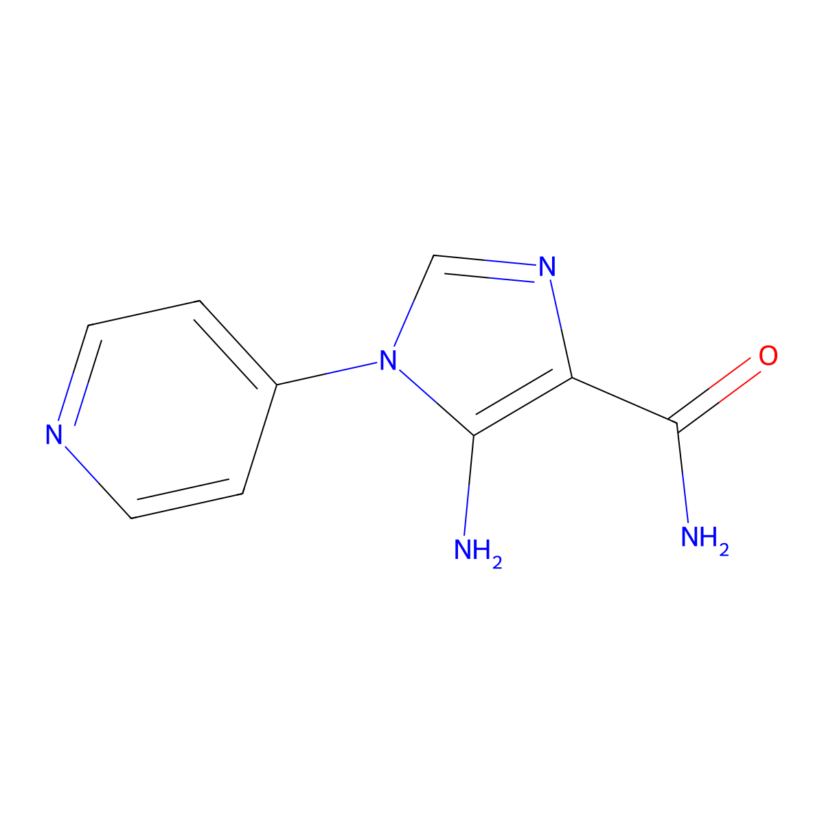 5-amino-1-(pyridin-4-yl)-1H-imidazole-4-carboxamide molecular structure, CAS 1803605-78-8