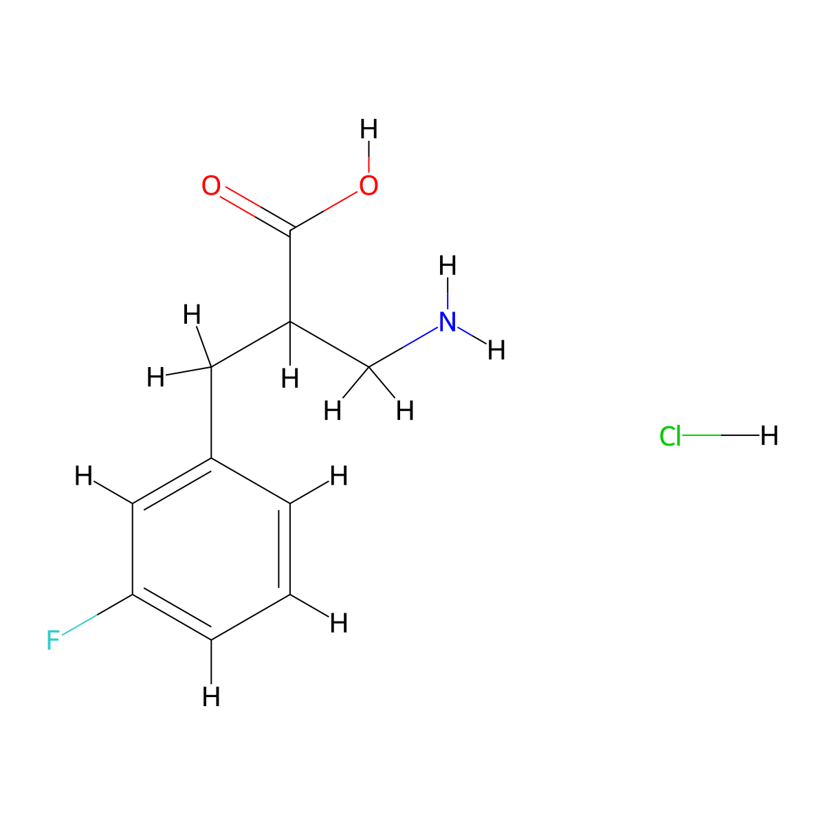 3-Amino-2-((3-fluorophenyl)methyl)propanoic acid hydrochloride molecular structure, CAS 1803606-03-2