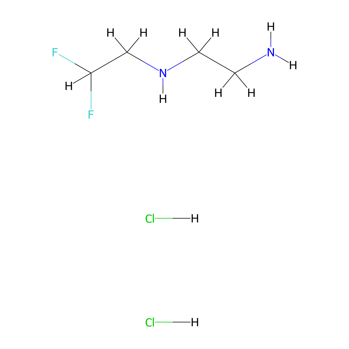 (2-Aminoethyl)(2,2-difluoroethyl)amine dihydrochloride molecular structure, CAS 1803606-08-7
