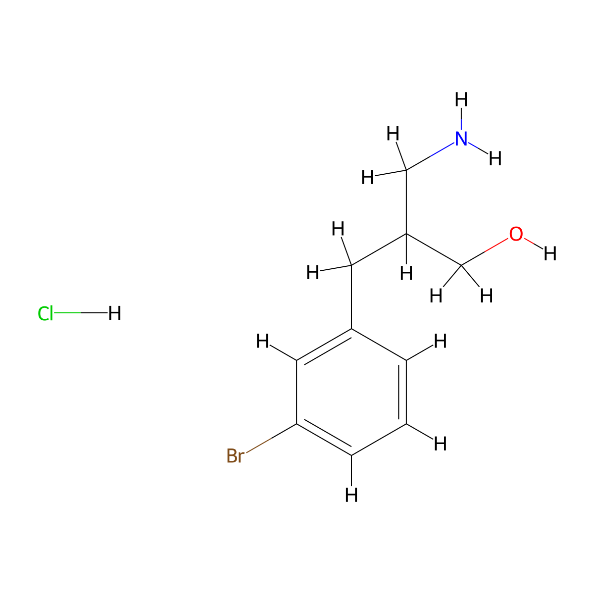3-Amino-2-[(3-bromophenyl)methyl]propan-1-ol hydrochloride molecular structure, CAS 1803606-14-5