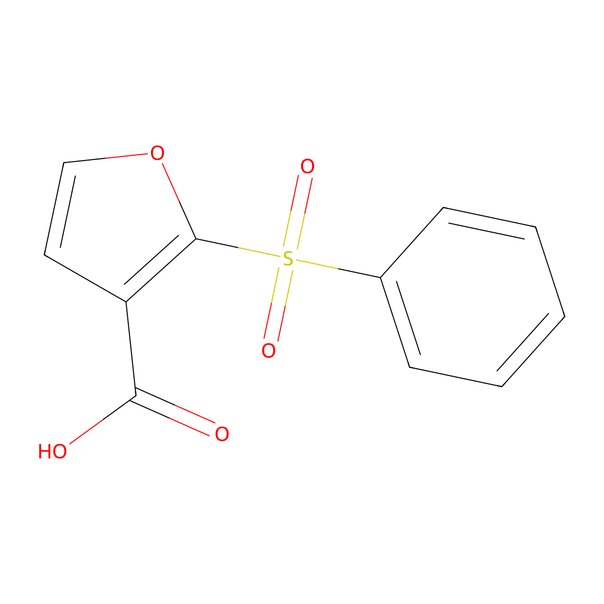 2-(Benzenesulfonyl)furan-3-carboxylic acid molecular structure, CAS 1803606-17-8