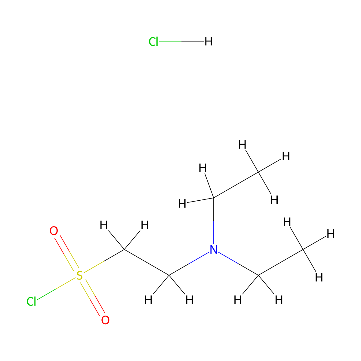 2-(Diethylamino)ethane-1-sulfonyl chloride hydrochloride molecular structure, CAS 1803606-24-7