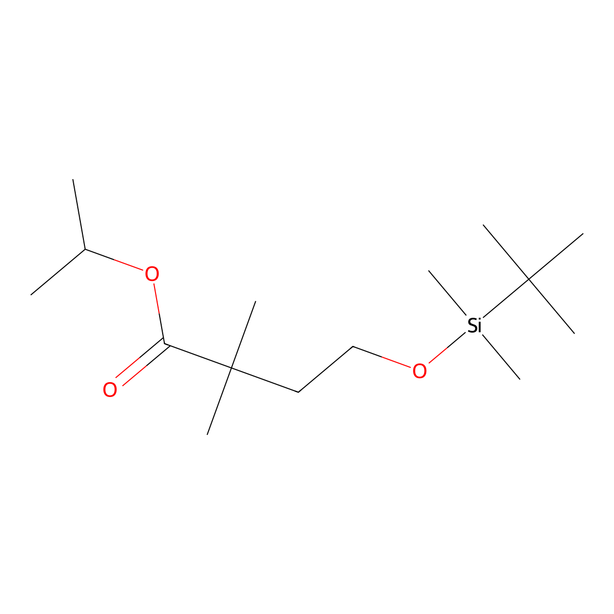Propan-2-yl 4-[(tert-butyldimethylsilyl)oxy]-2,2-dimethylbutanoate molecular structure, CAS 1803606-31-6