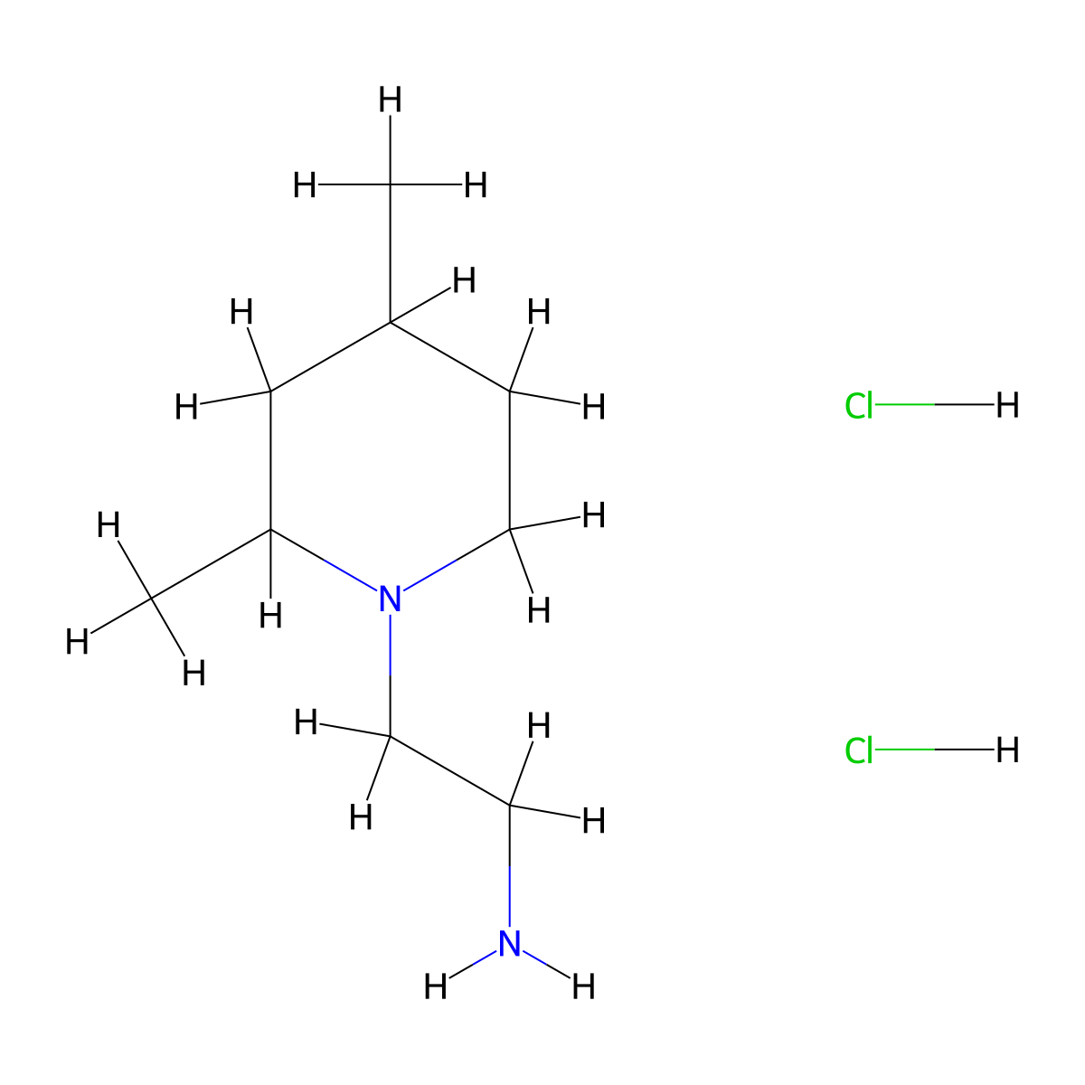 2-(2,4-Dimethylpiperidin-1-yl)ethan-1-amine dihydrochloride molecular structure, CAS 1803606-32-7