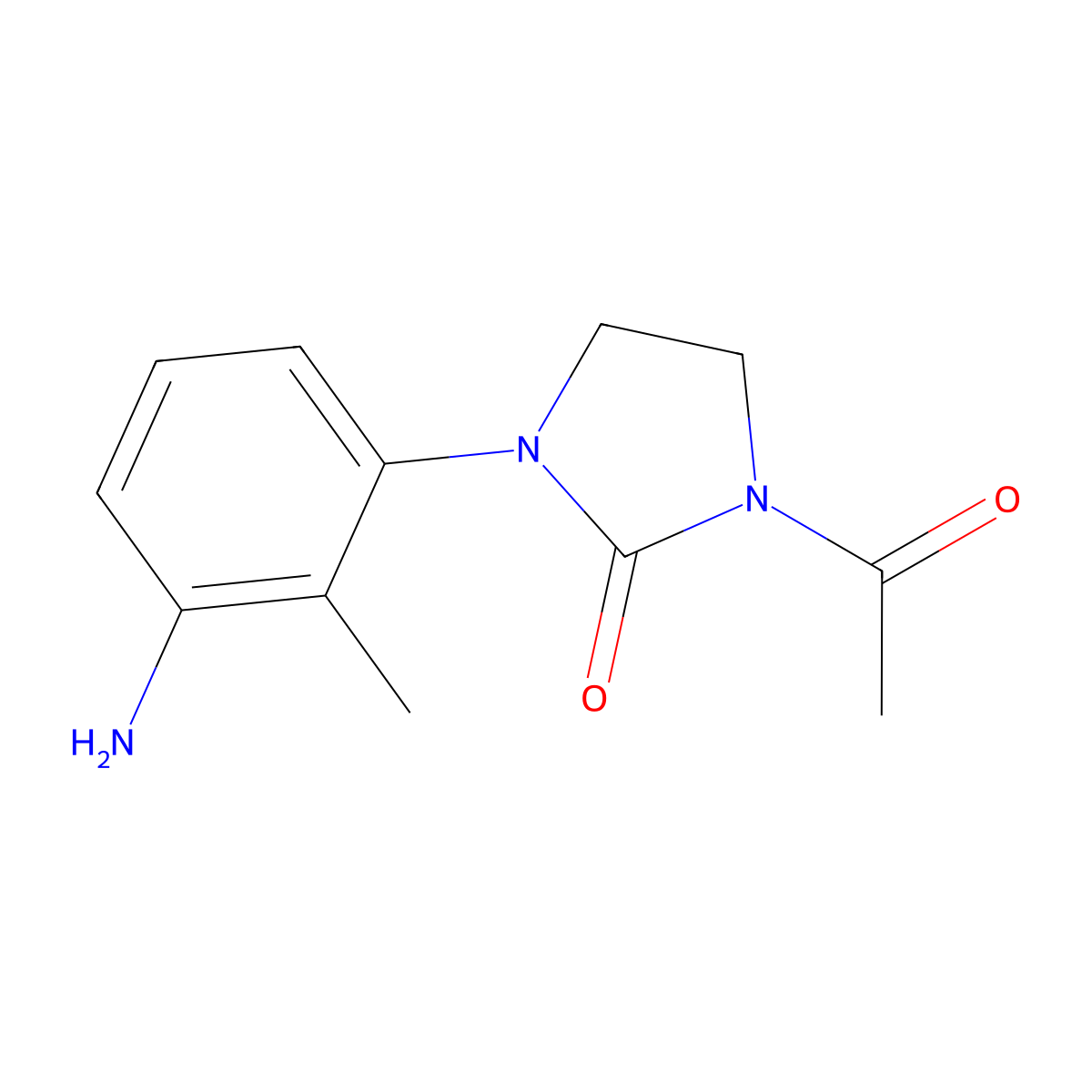 1-Acetyl-3-(3-amino-2-methylphenyl)imidazolidin-2-one molecular structure, CAS 1803606-36-1