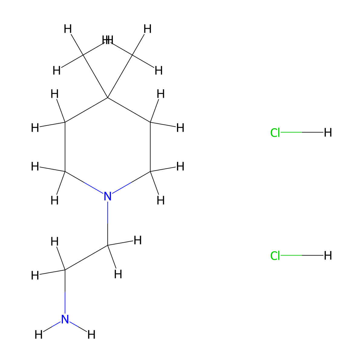 2-(4,4-Dimethylpiperidin-1-yl)ethan-1-amine dihydrochloride molecular structure, CAS 1803606-69-0