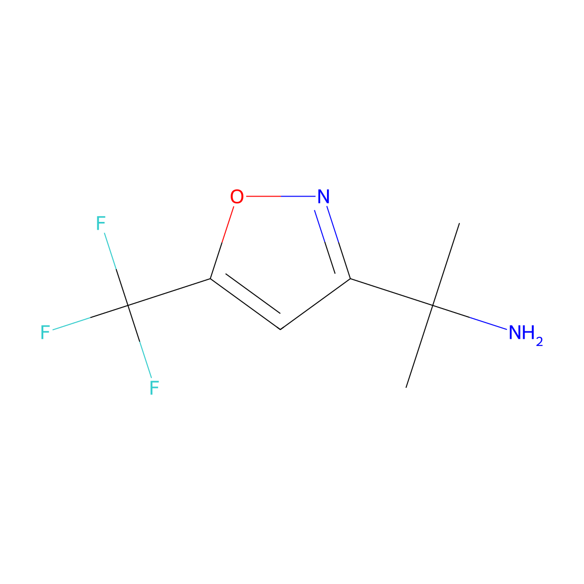2-[5-(Trifluoromethyl)-1,2-oxazol-3-yl]propan-2-amine molecular structure, CAS 1803606-80-5