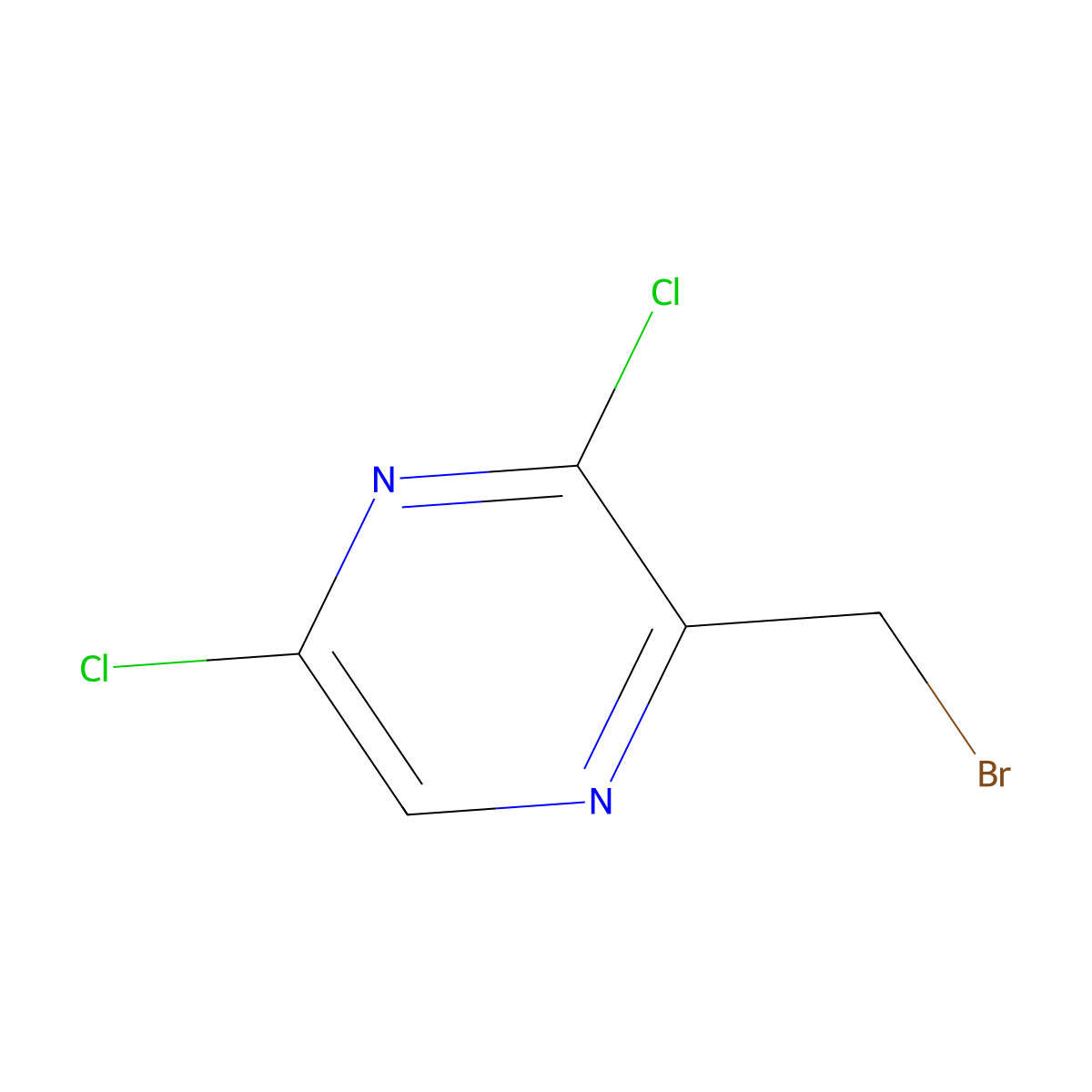 2-(Bromomethyl)-3,5-dichloropyrazine molecular structure, CAS 1803606-92-9